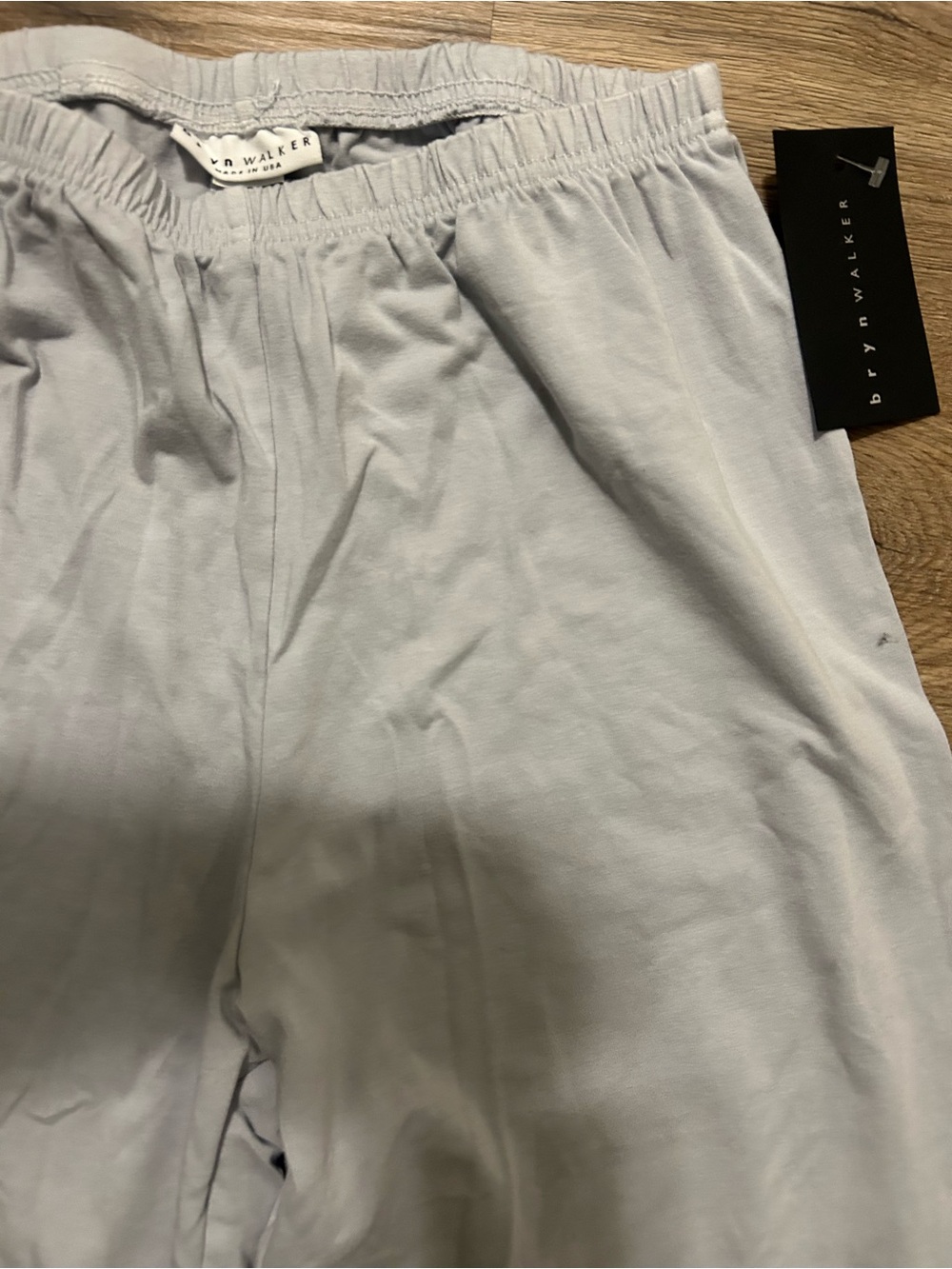 bryn walker Pale Gray Elastic Waist Pants
